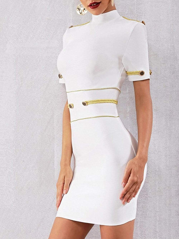 MAXINE Bandage Dress in White