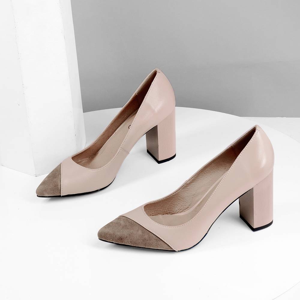 Moving Forward Suede Square Heels