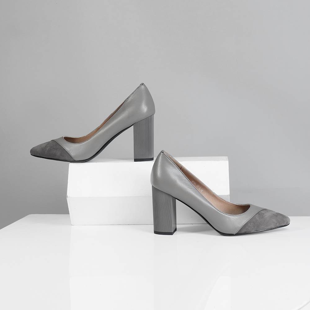 Moving Forward Suede Square Heels