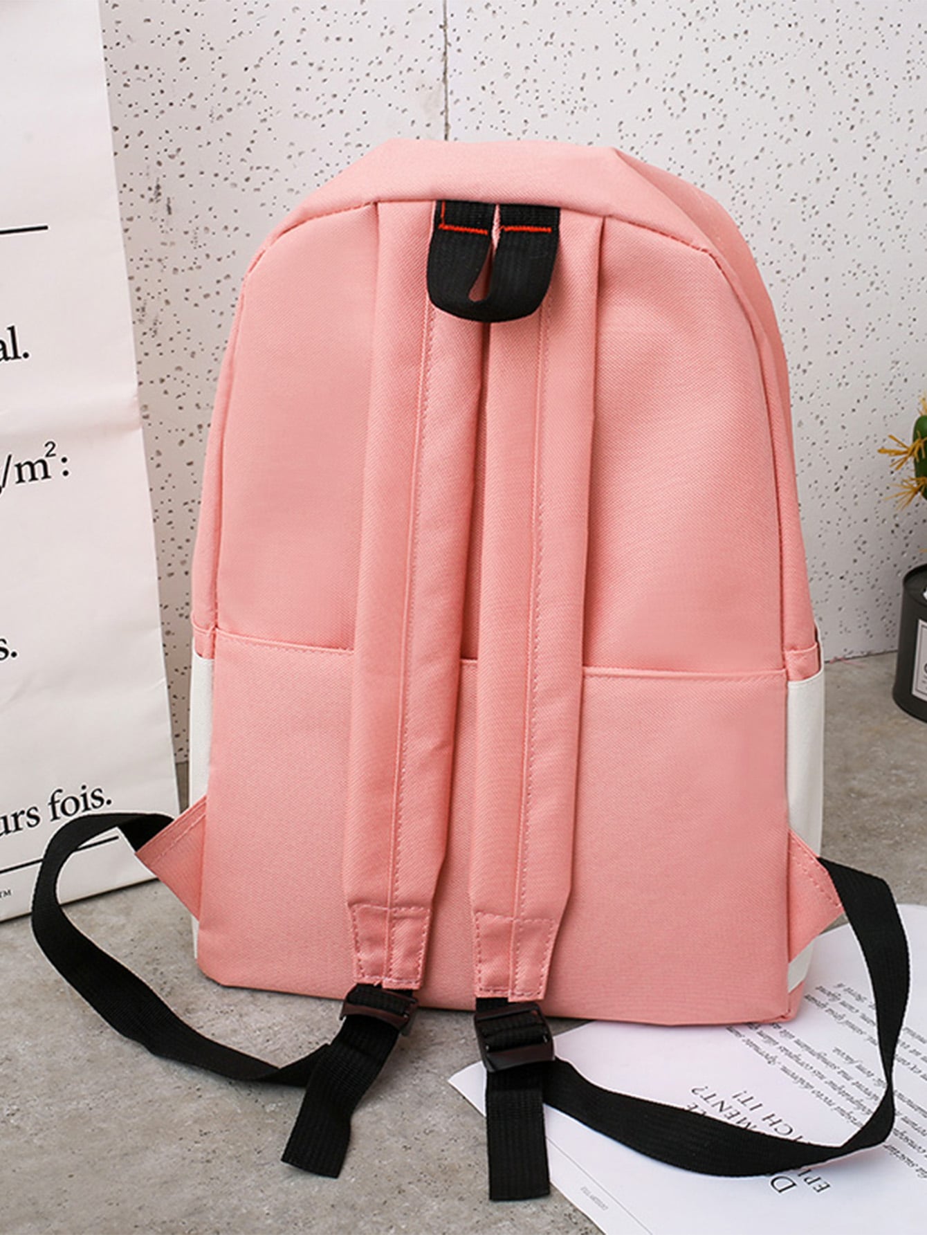 Pom Pom Decor Backpack With Pencil Case 4pcs
