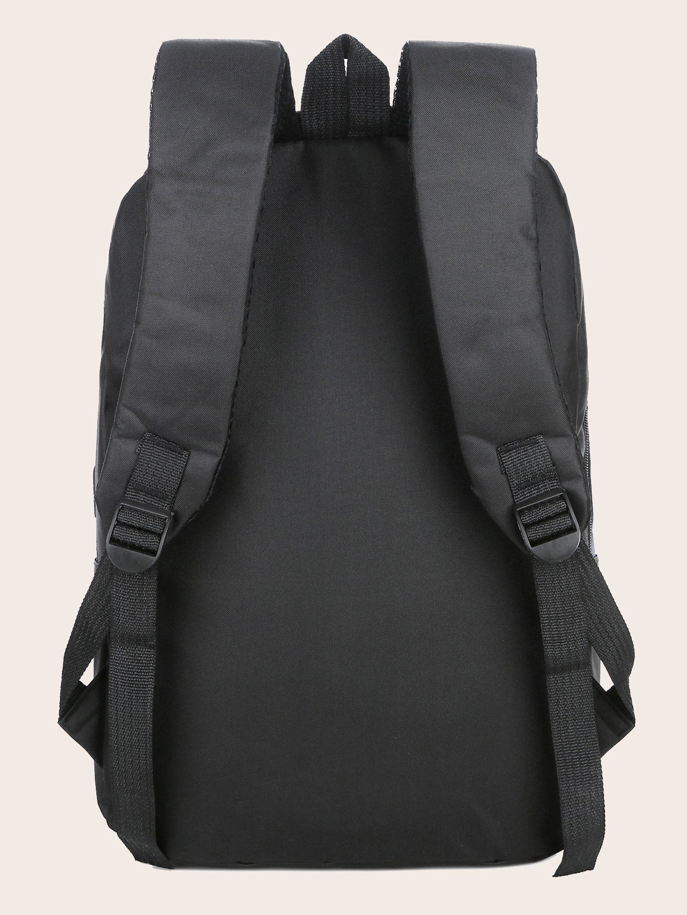 3pcs Zipper Front Backpack With Crossbody Bag