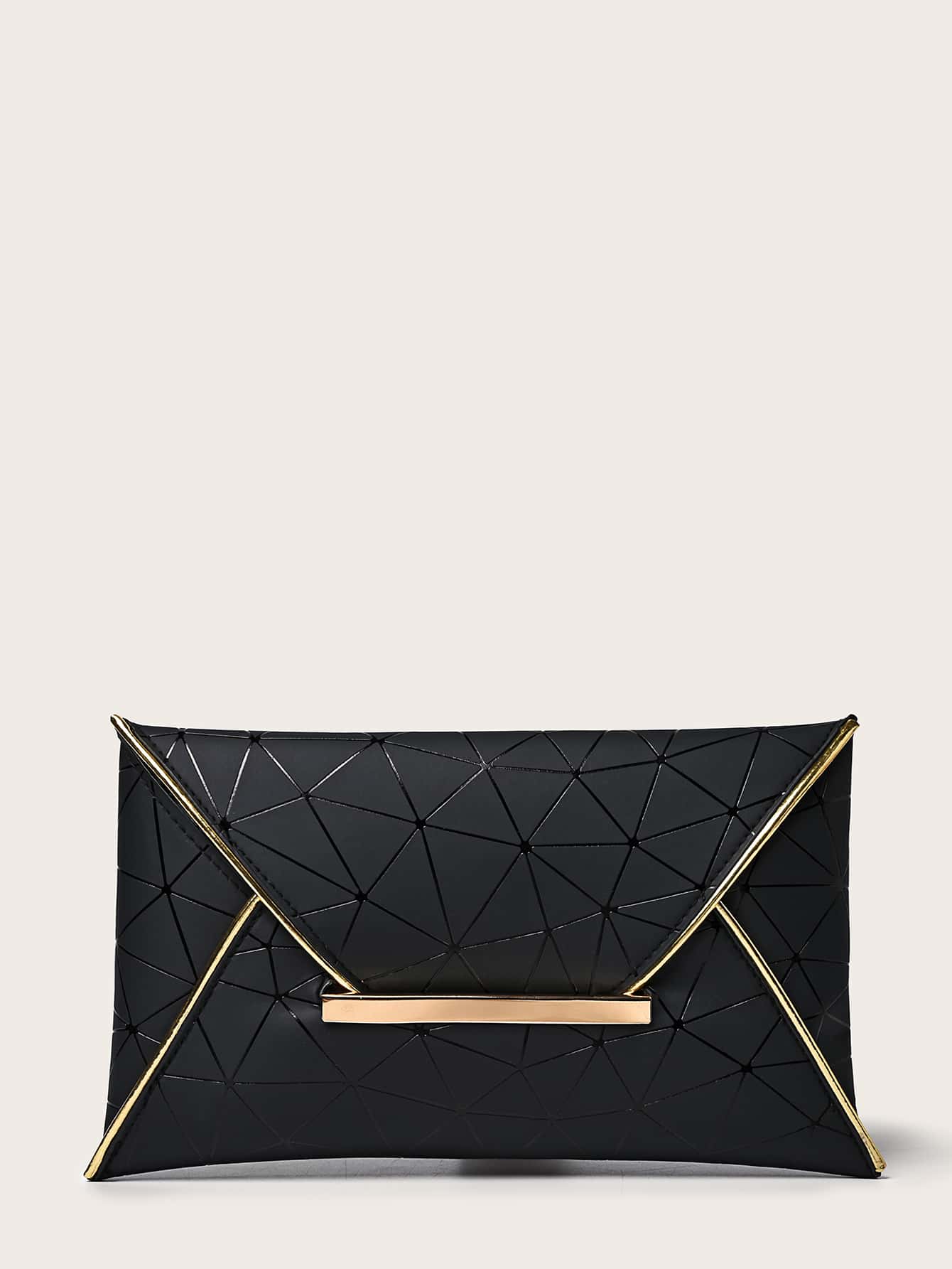 Geometric Pattern Clutch Bag