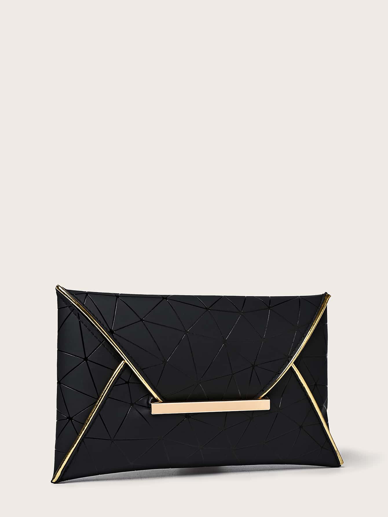 Geometric Pattern Clutch Bag