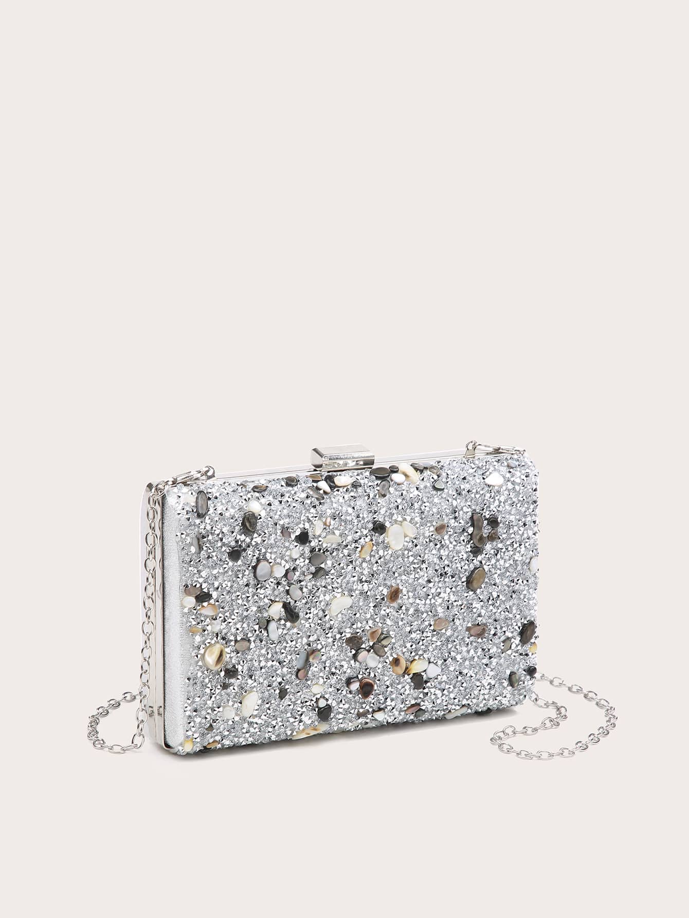 Glitter Chain Clutch Bag