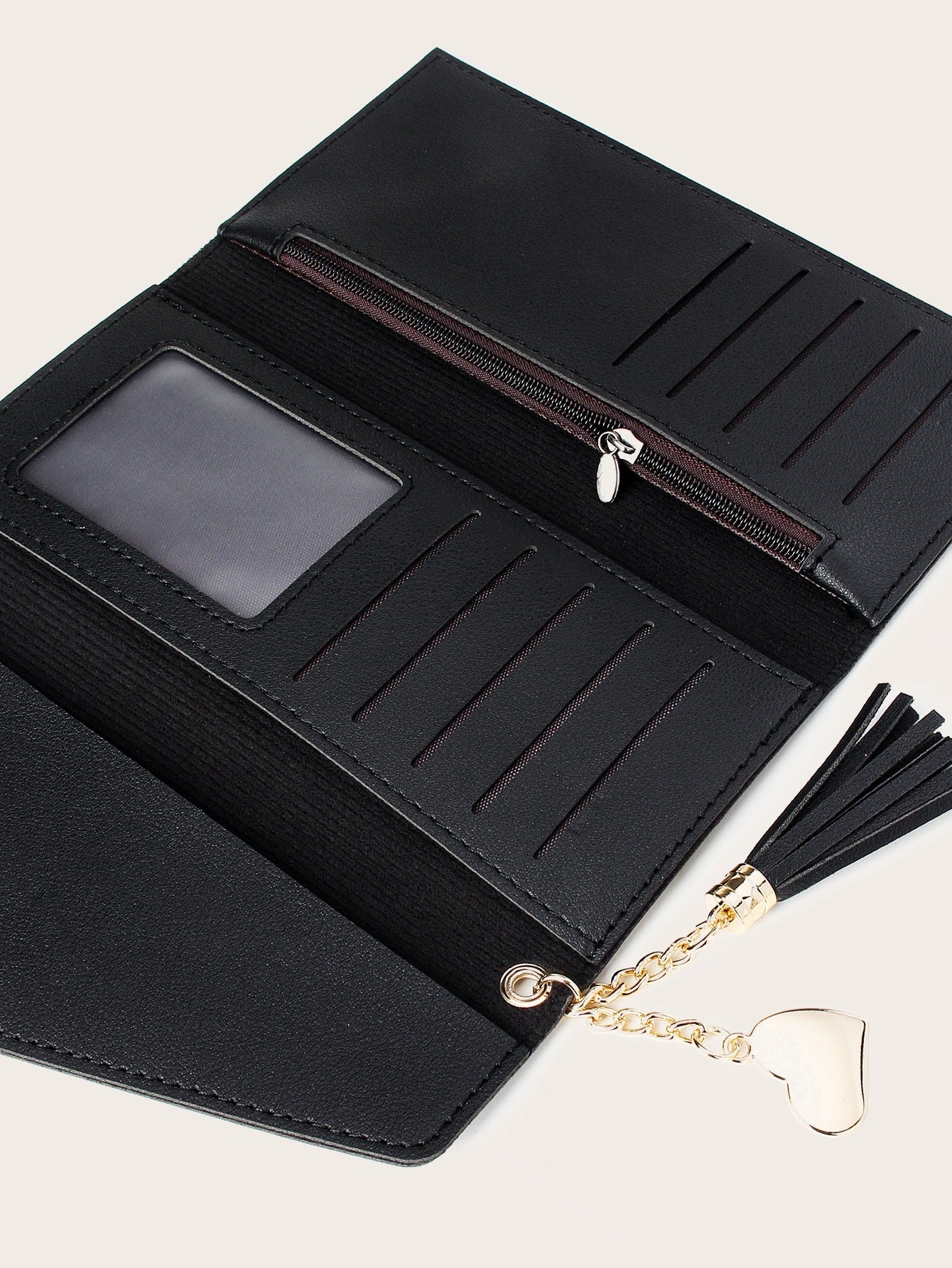 Tassel Charm Fold Over Purse