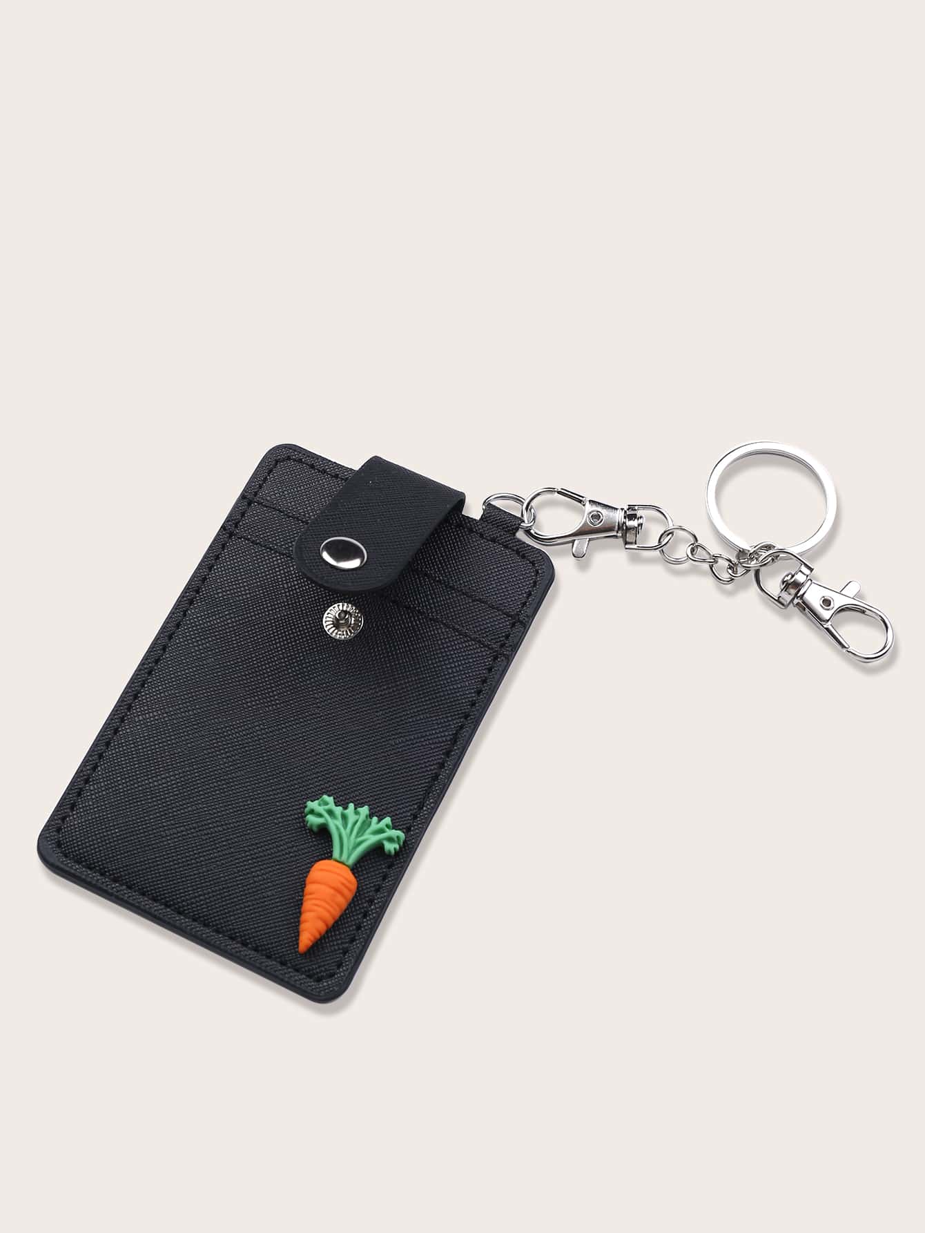 Carrot Decor Card Holder Bag Charm