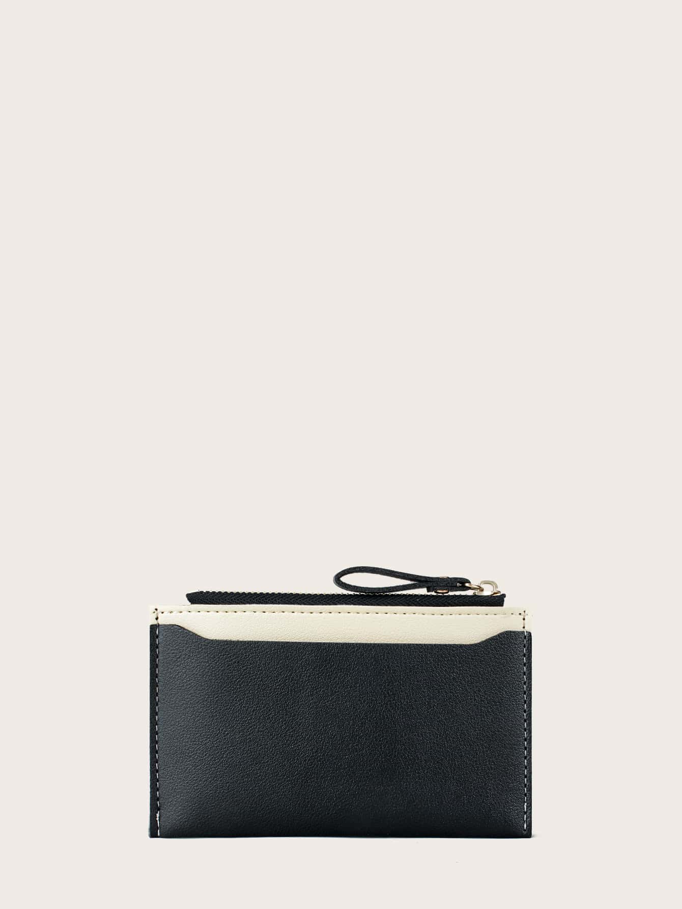 Two Tone Small Purse With Card Slot