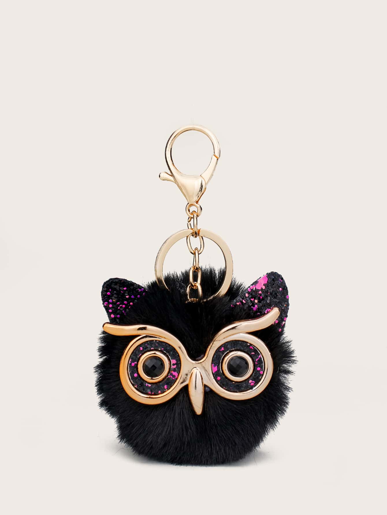 Fluffy Owl Design Bag Charm