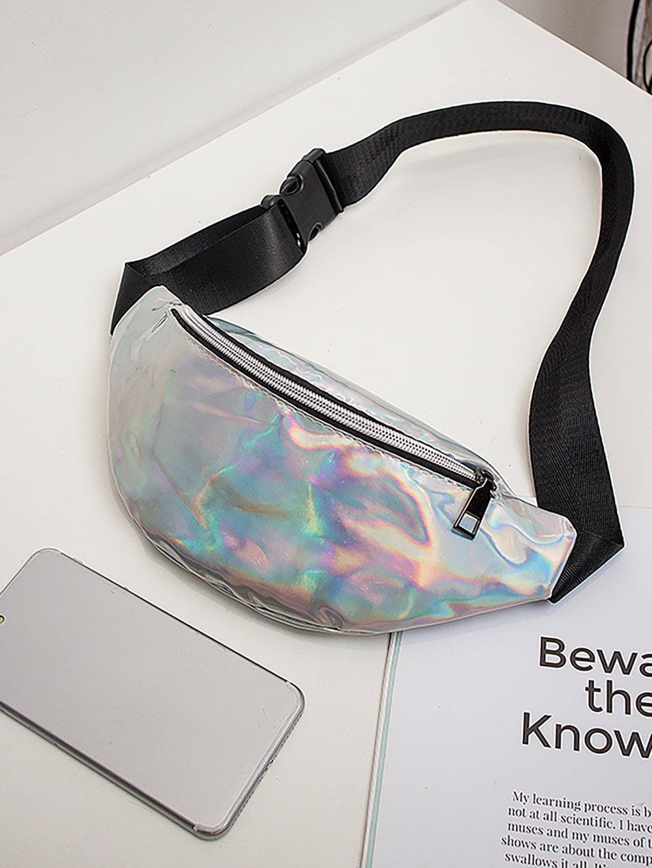 Holographic Zipper Fanny Pack