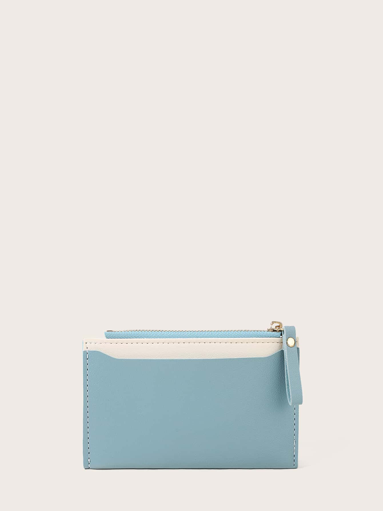Two Tone Small Purse With Card Slot