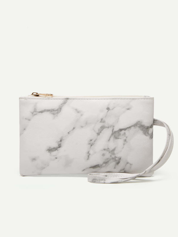 Marble Pattern Clutch Bag