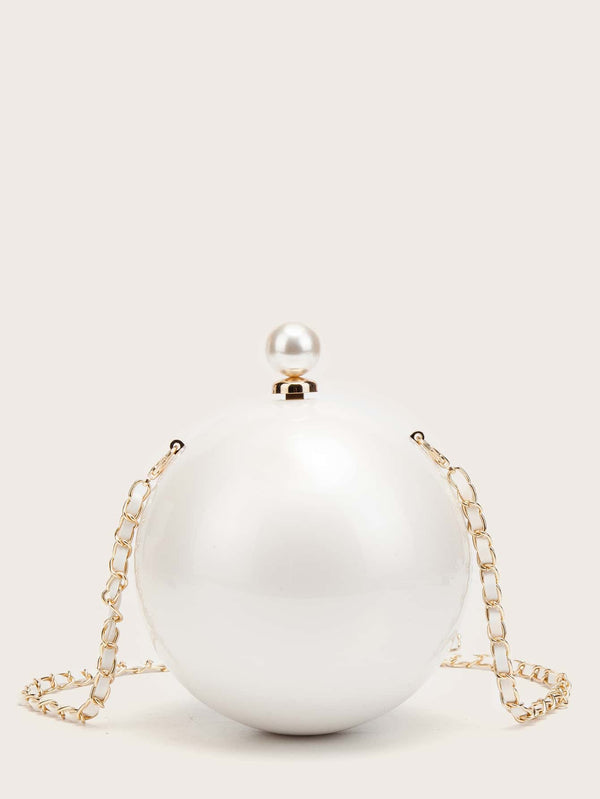 Mini Faux Pearl Clutch Bag