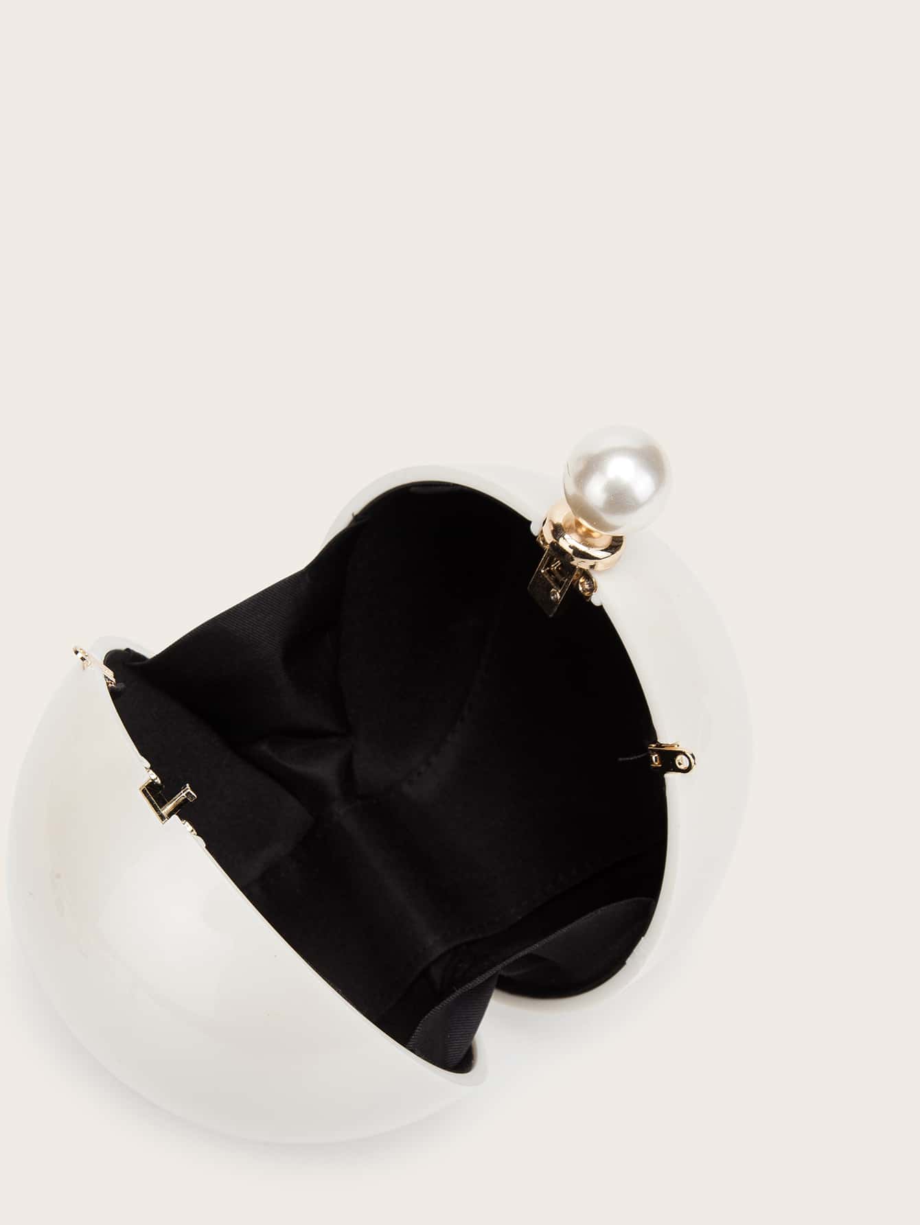 Mini Faux Pearl Clutch Bag