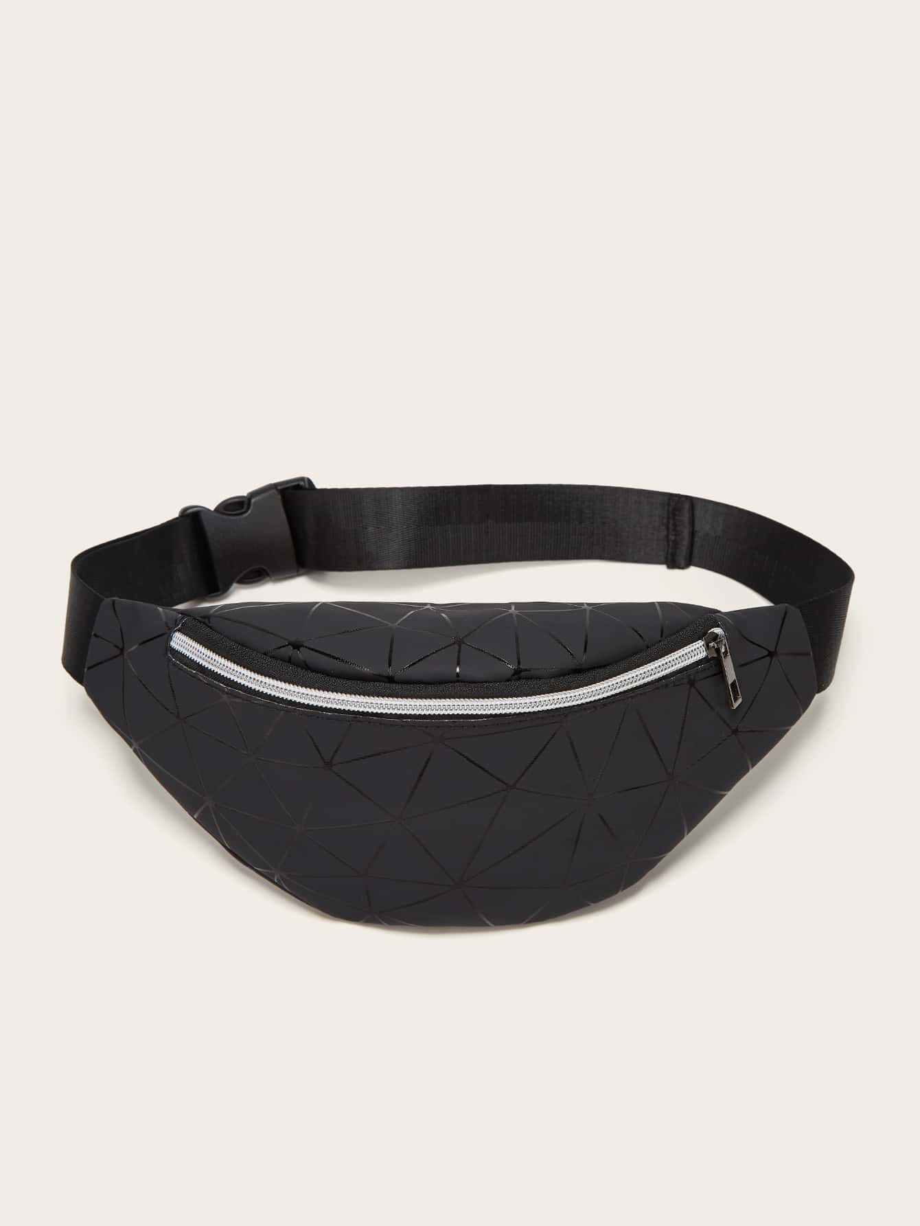 Metallic Geometric Pattern Fanny Pack