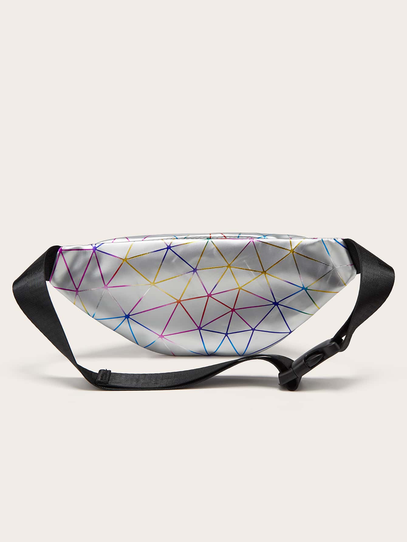 Metallic Geometric Pattern Fanny Pack