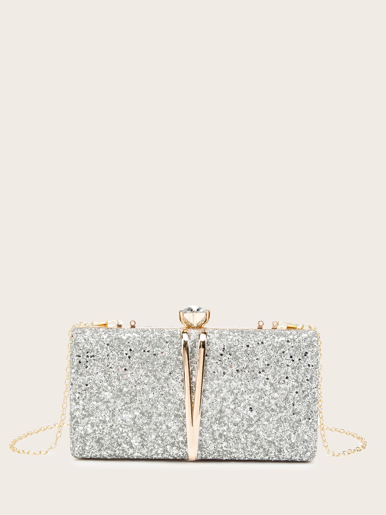 Glitter Chain Clutch Bag