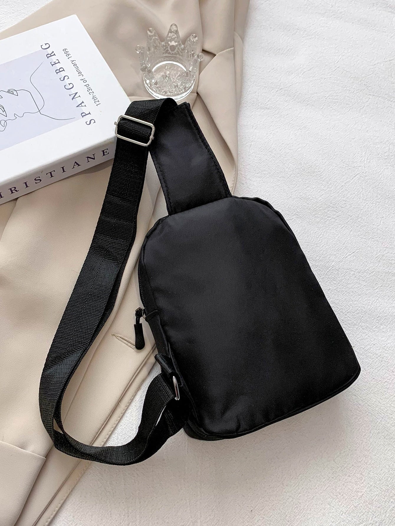 Letter Graphic Sling Bag