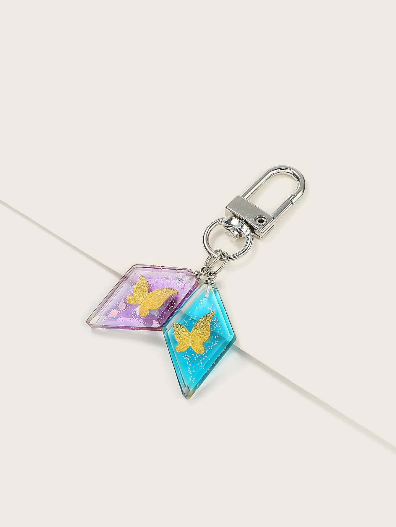 Flower & Butterfly Embedded Bag Charm