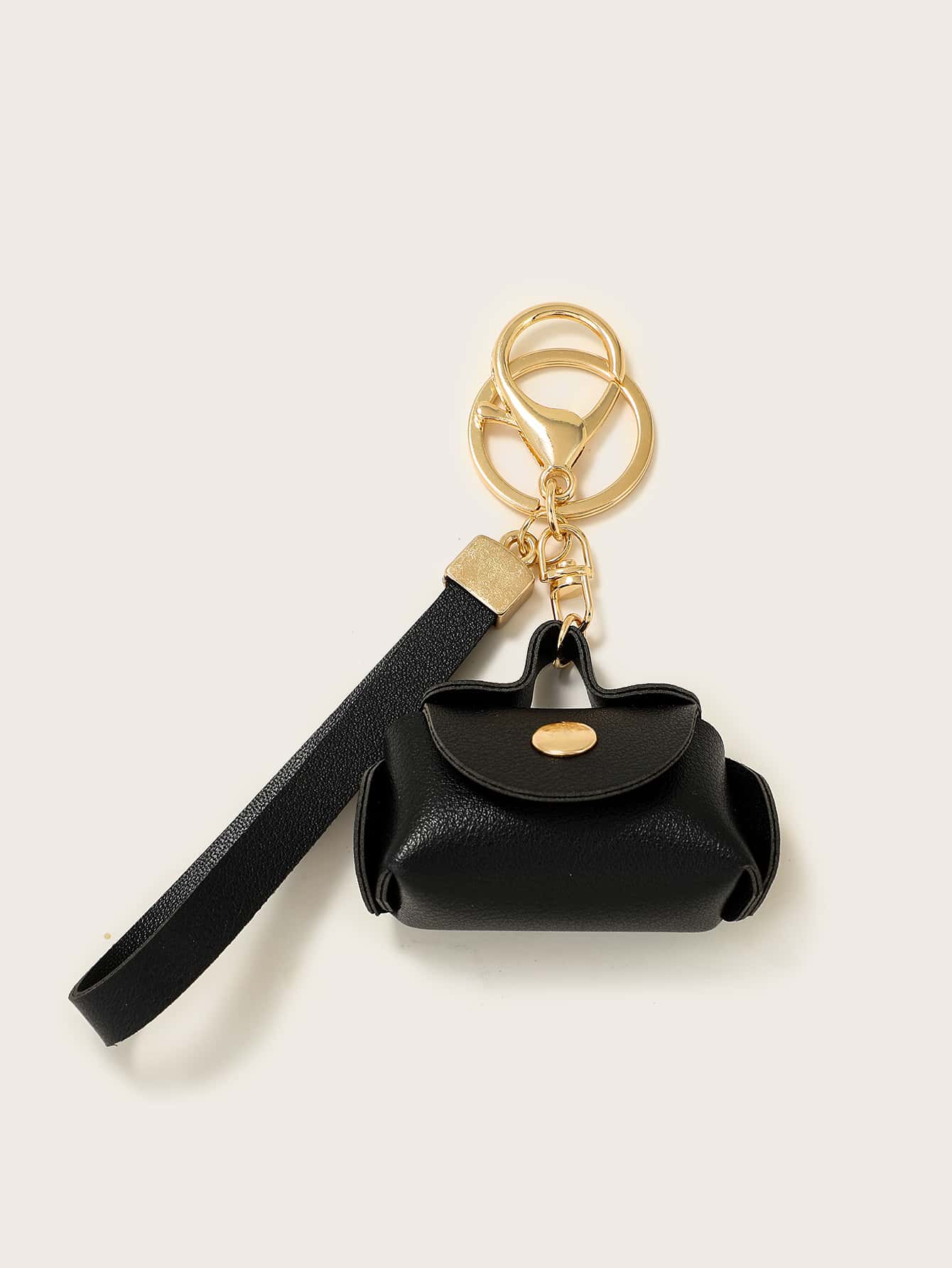 Snap Button Detail Bag Charm