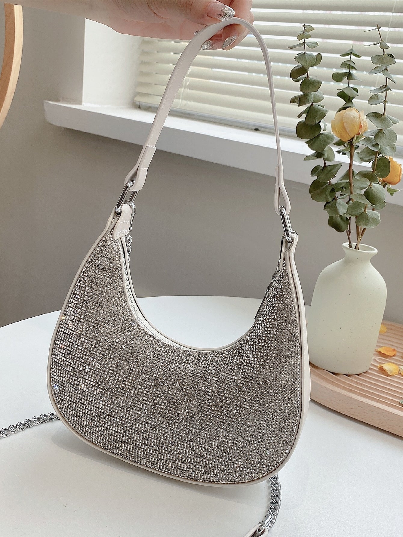 Rhinestone Hobo Bag