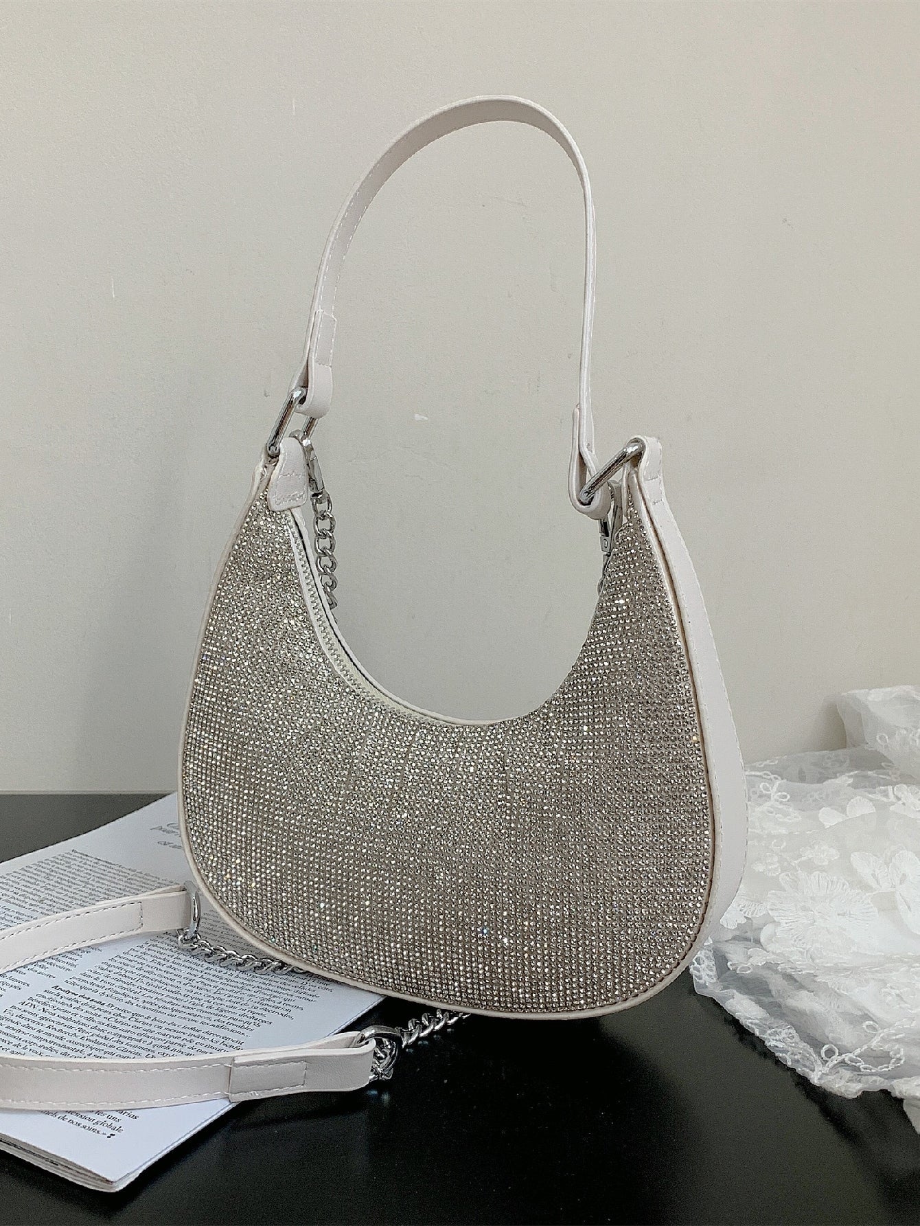 Rhinestone Hobo Bag