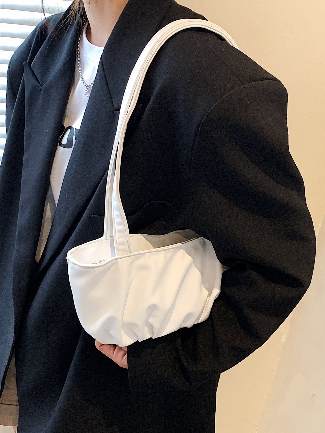 Ruched Shoulder Bag