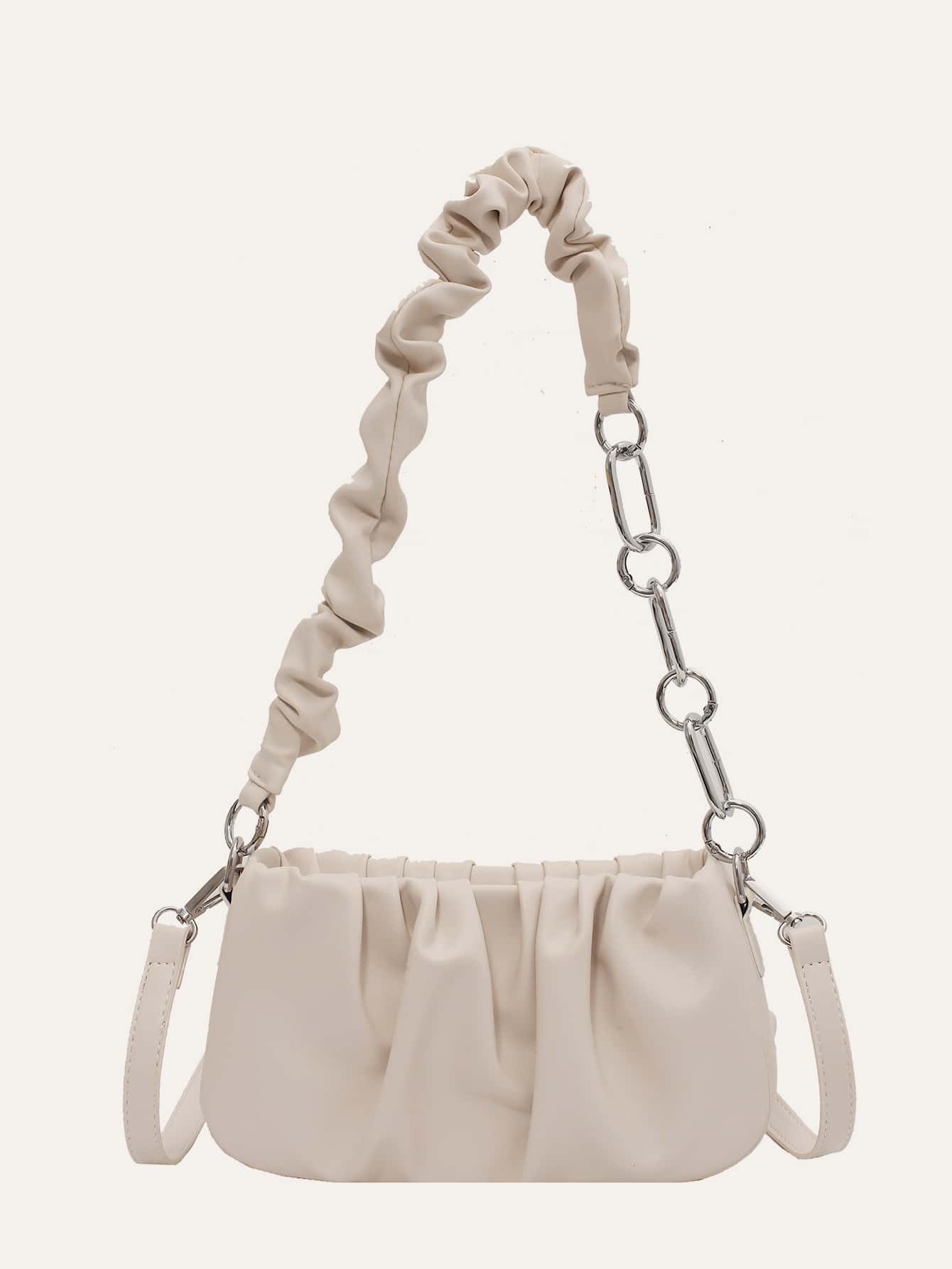 Chain Link Ruched Bag
