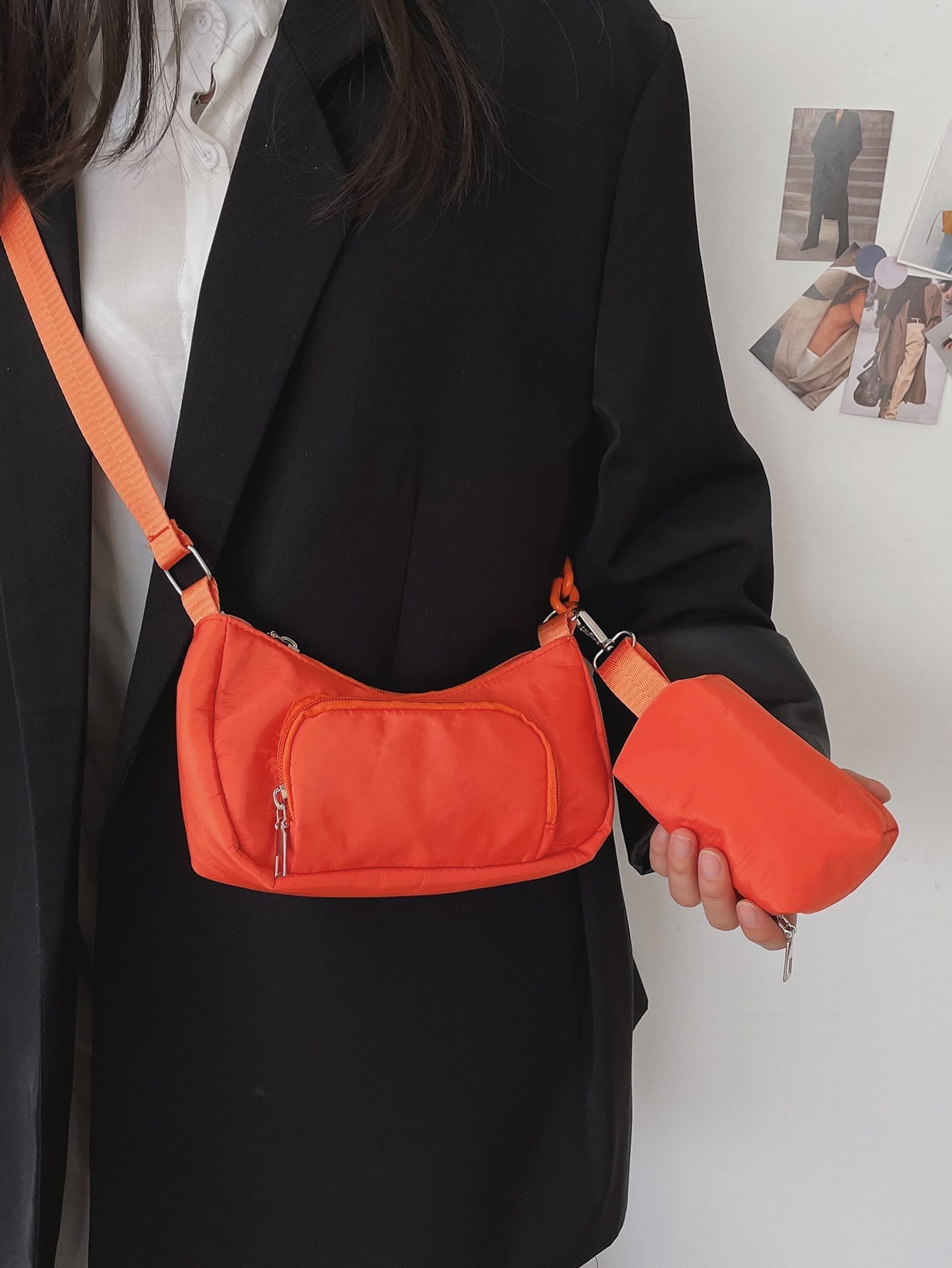 Minimalist Crossbody Bag With Purse