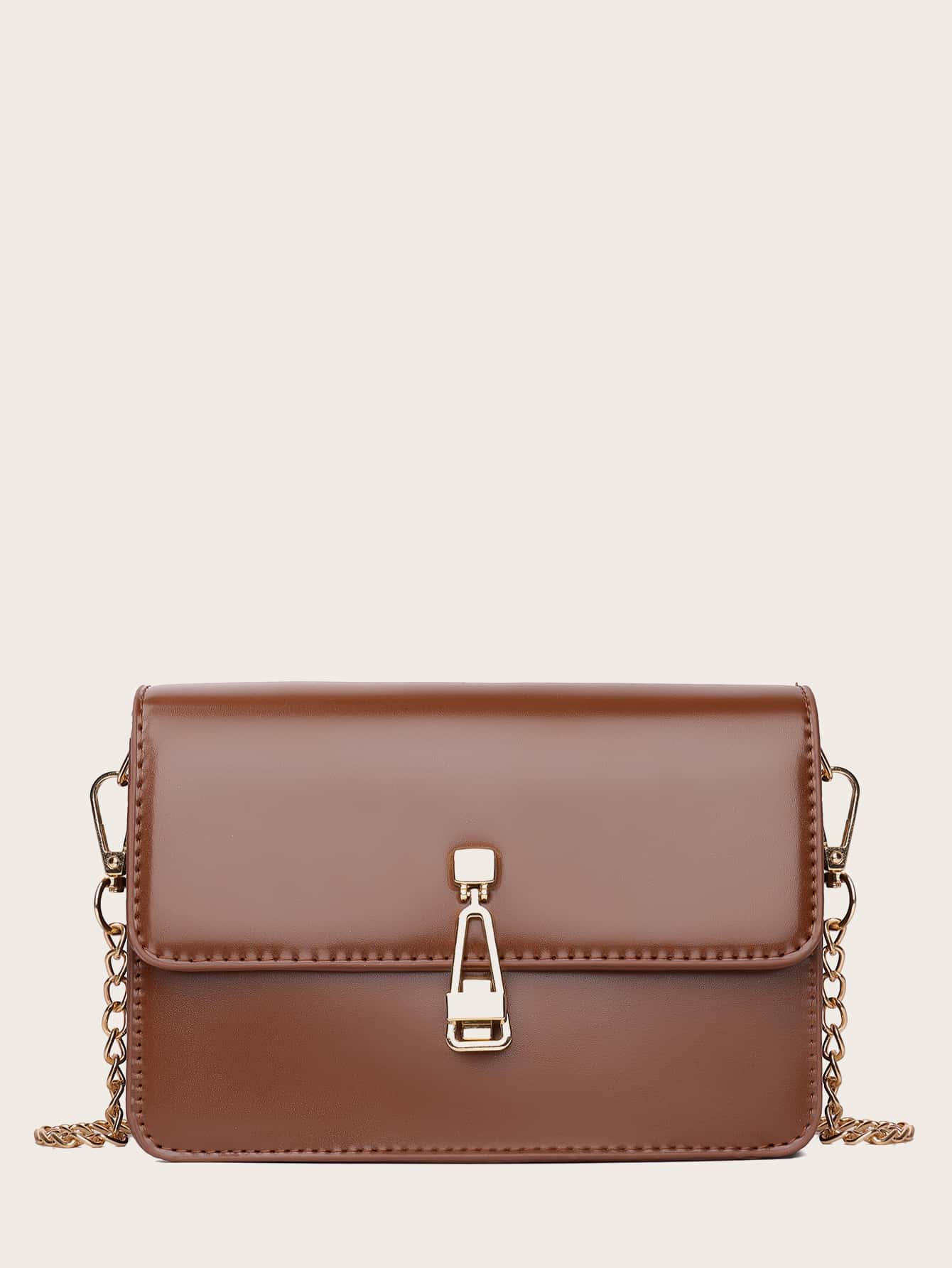 Minimalist Flap Chain Crossbody Bag