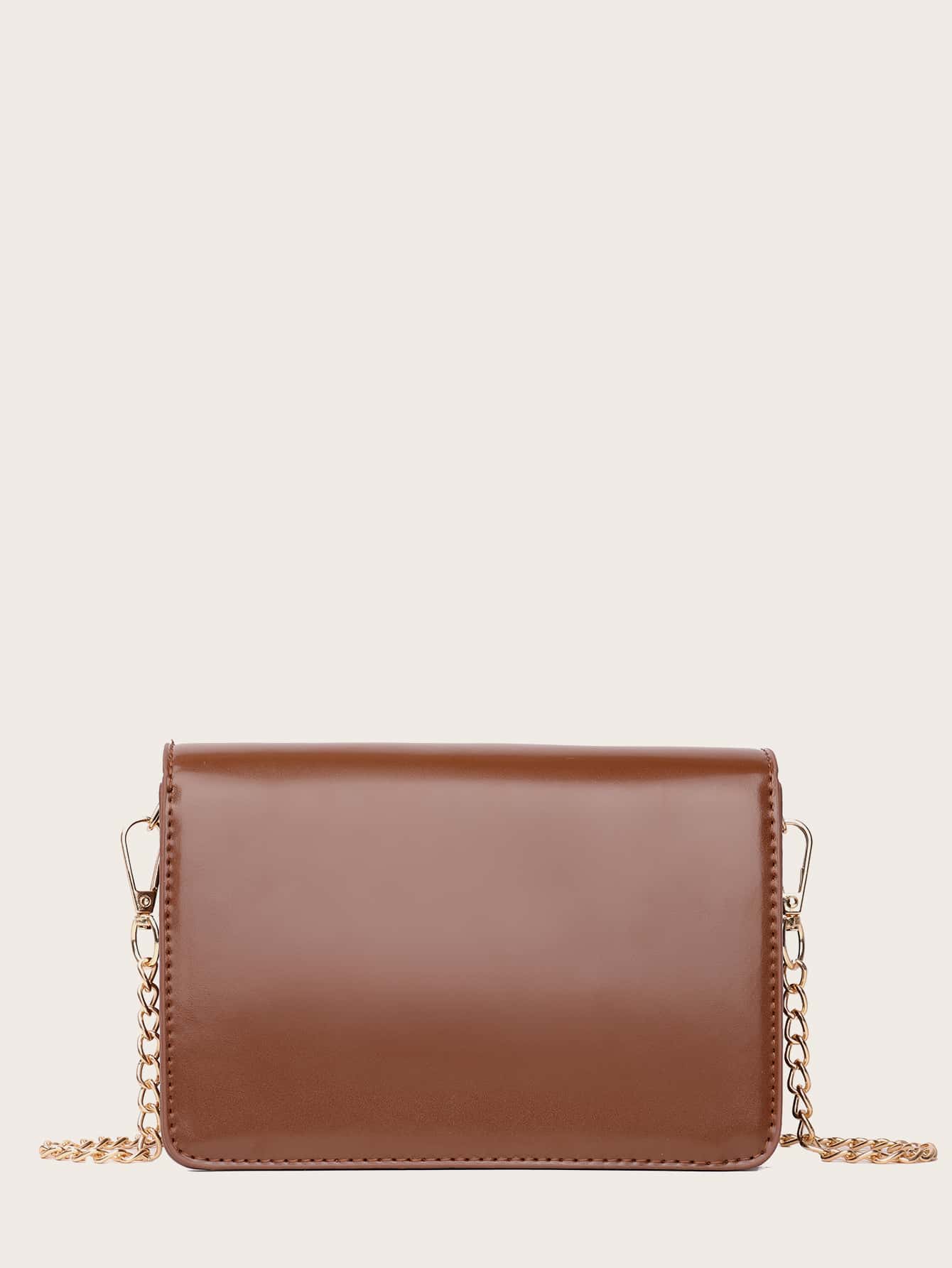 Minimalist Flap Chain Crossbody Bag