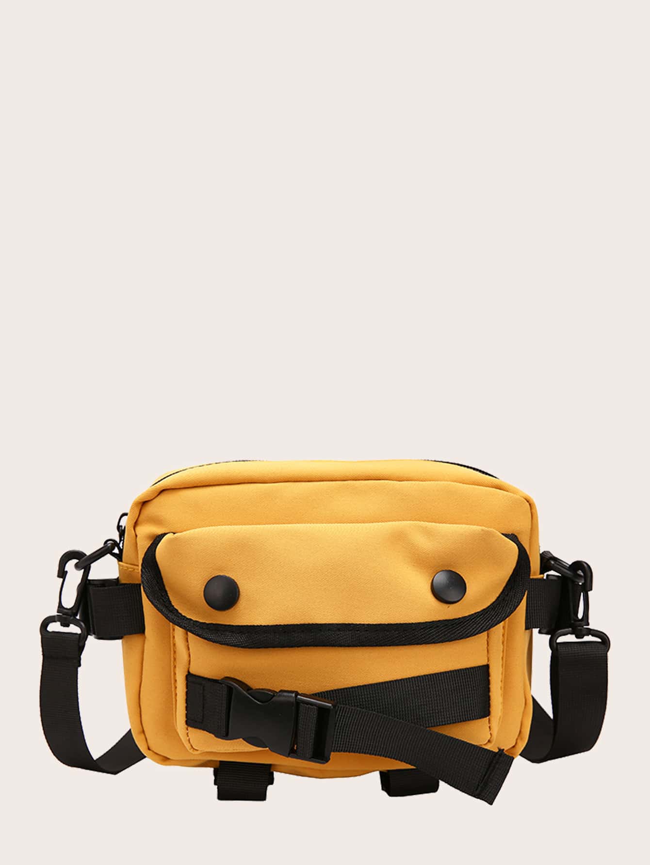 Release Buckle Decor Crossbody Bag