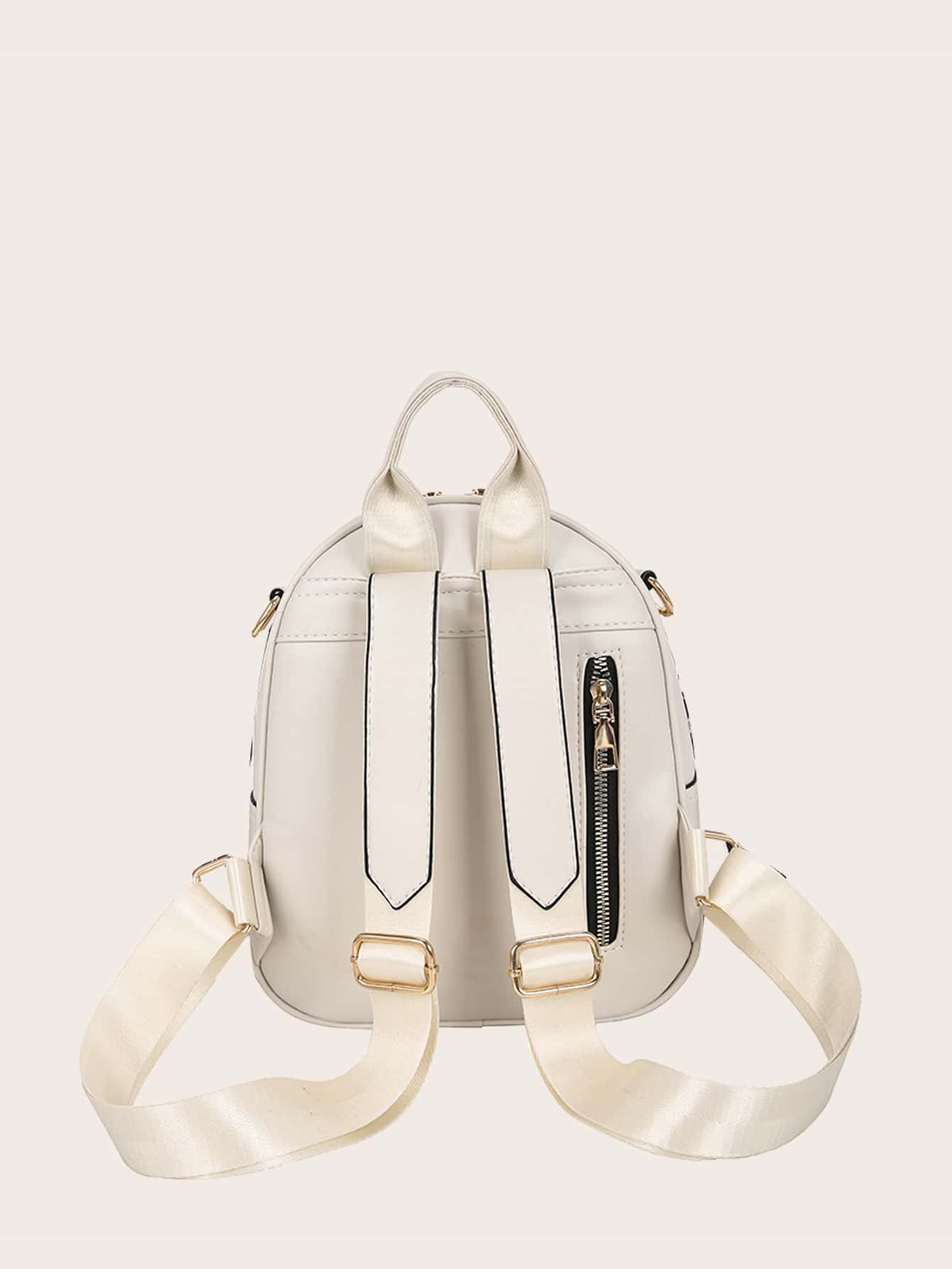 Faux Pearl Decor Backpack