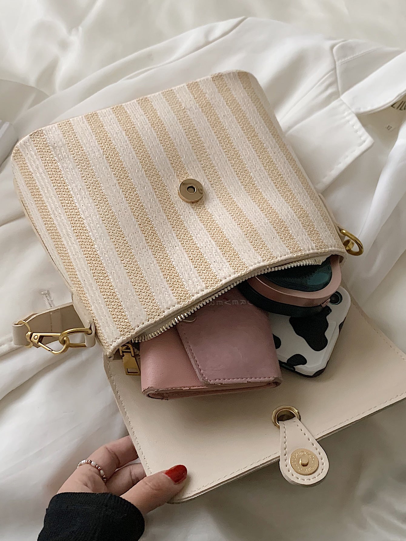 Striped Shoulder Bag