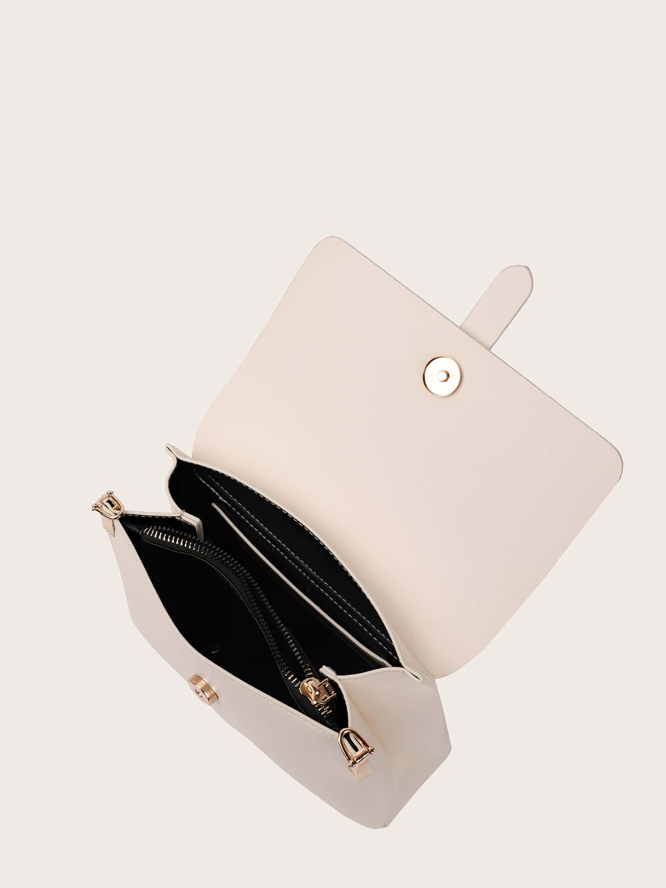 Faux Pearl Decor Crossbody Bag