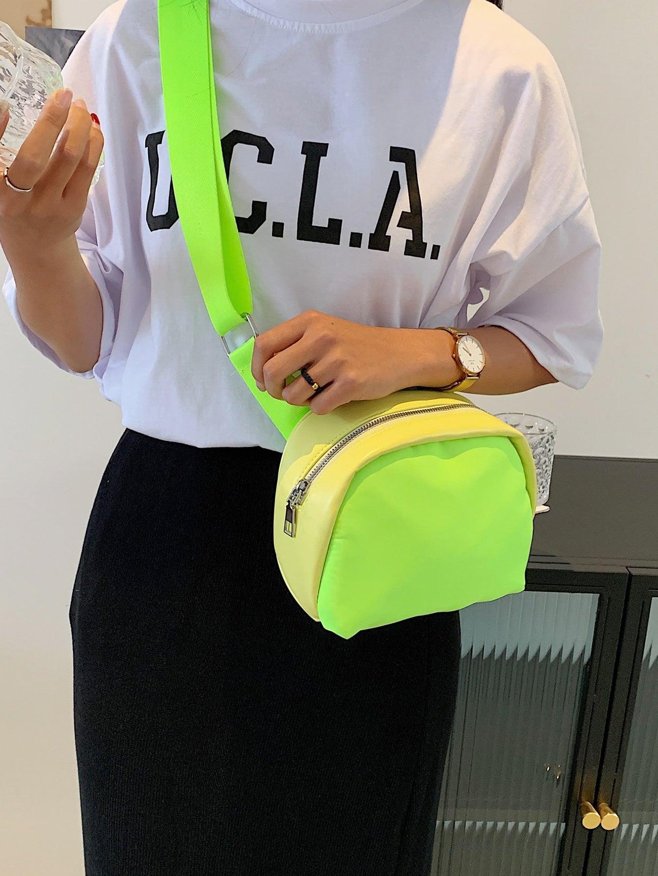 Neon Lime Crossbody Bag