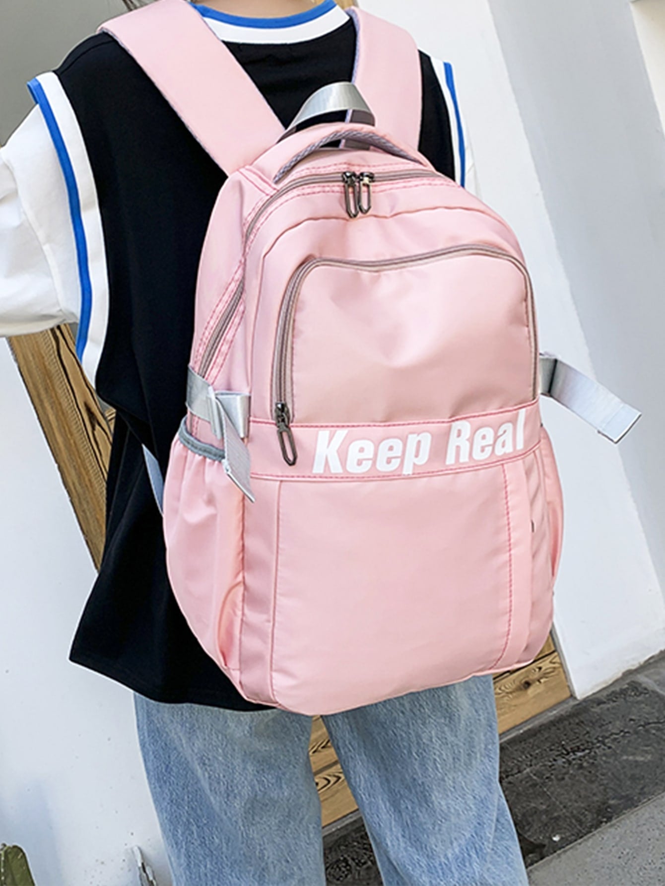 Letter Graphic Backpack