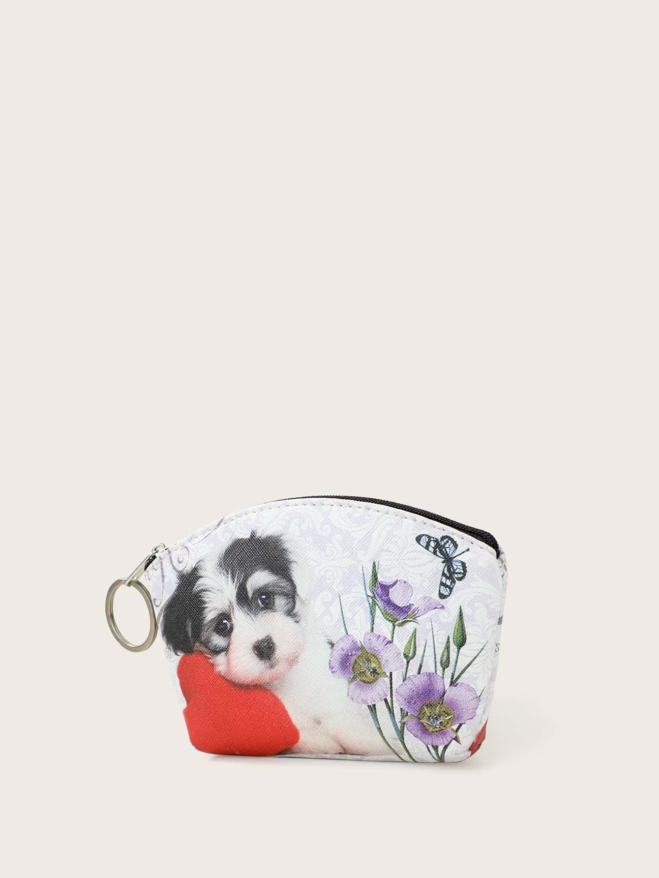 Dog Print Coin Case