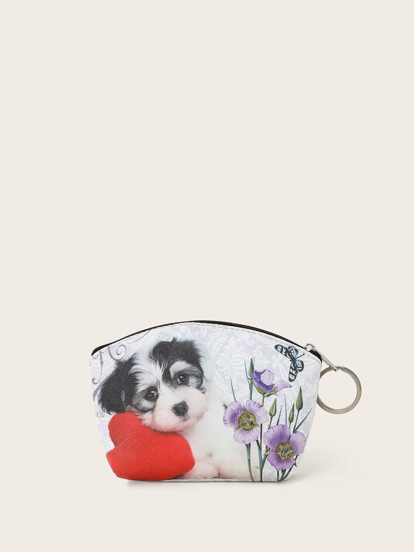 Dog Print Coin Case