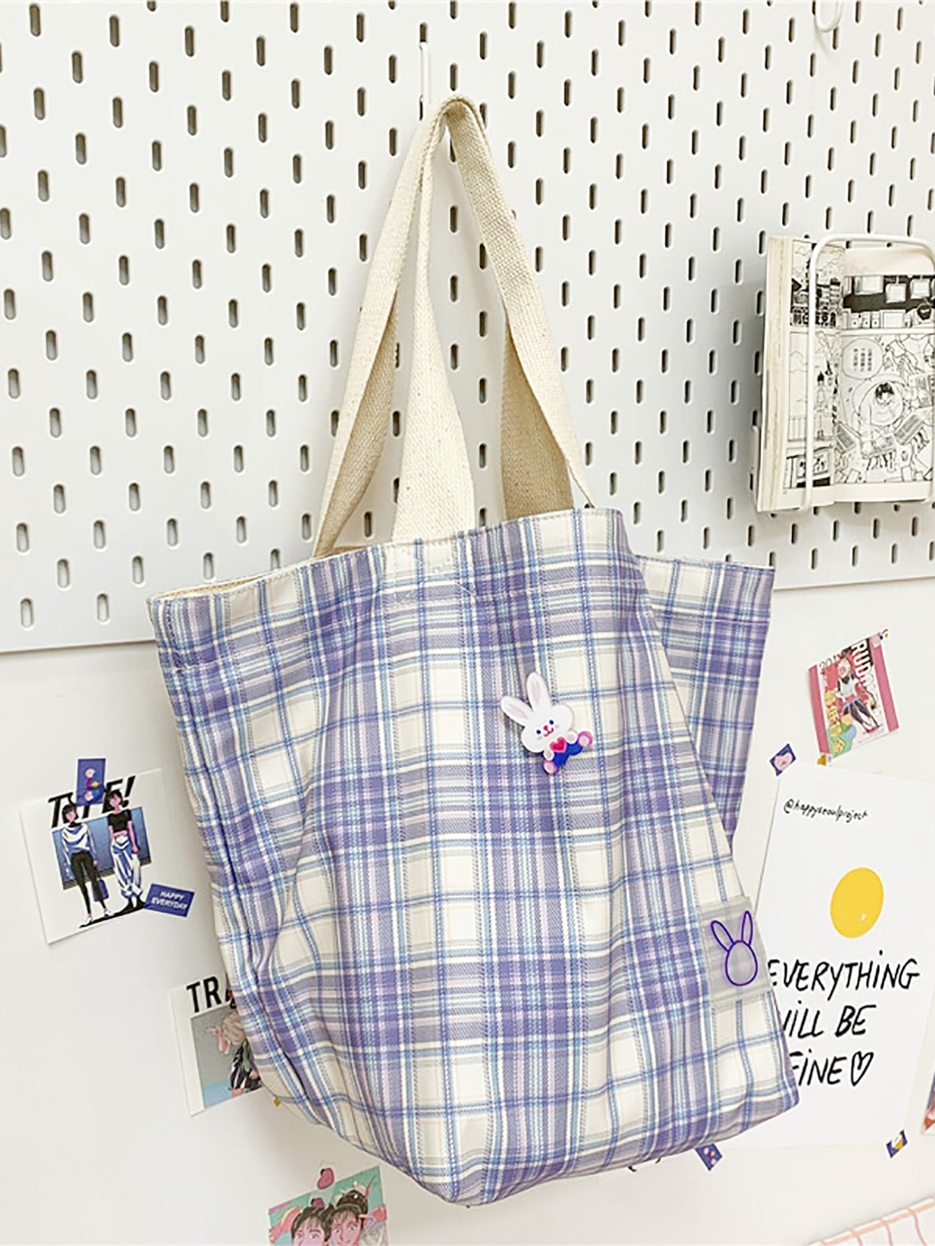 Plaid Pattern Tote Bag