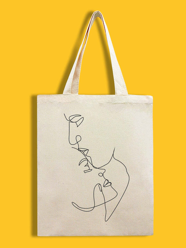 Minimalist Figure Graphic Shopper Bag
