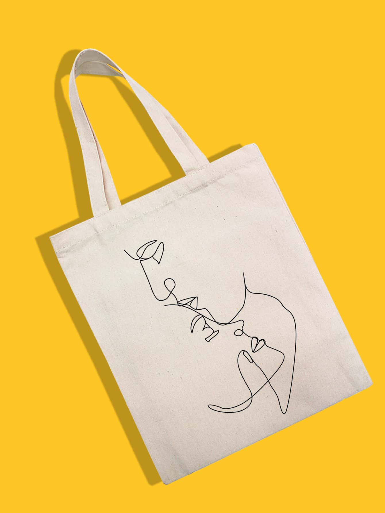 Minimalist Figure Graphic Shopper Bag