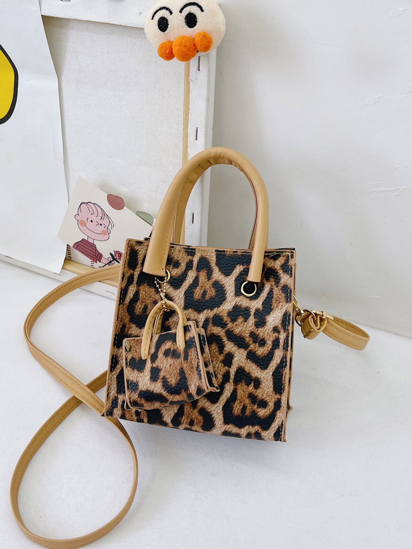 2pcs Mini Leopard Satchel Bag Set