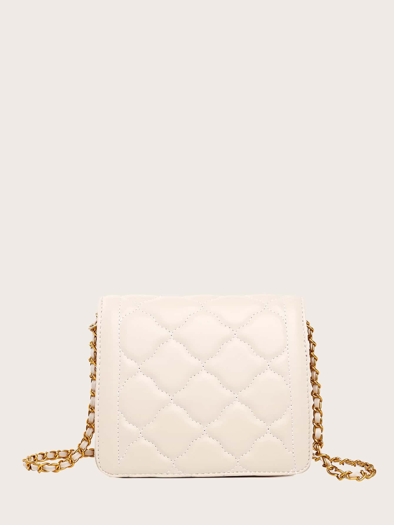 Quilted Flap Chain Shoulder Bag