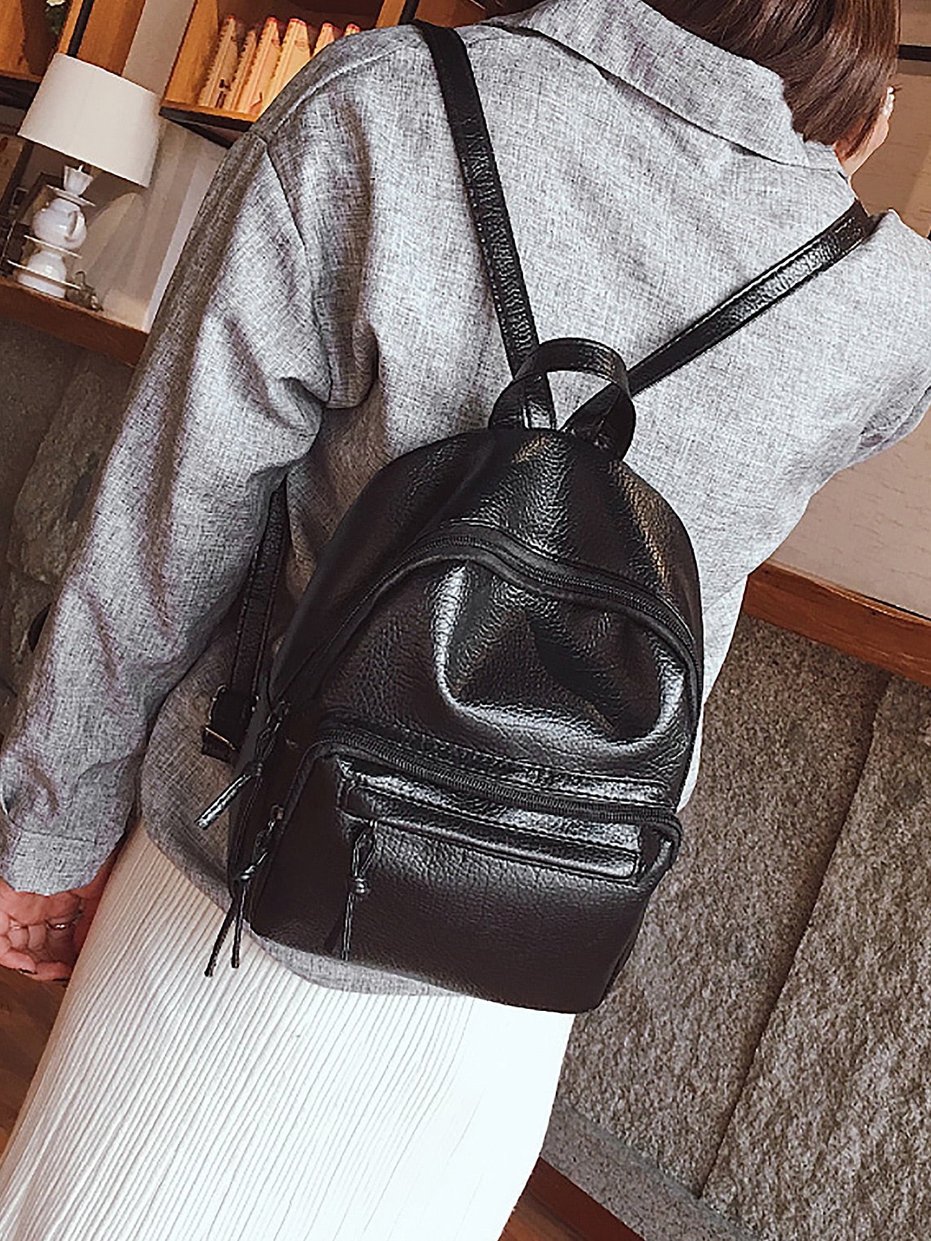 Minimalist Knot Decor Backpack