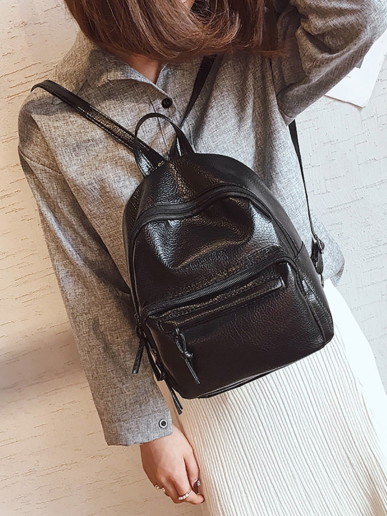 Minimalist Knot Decor Backpack