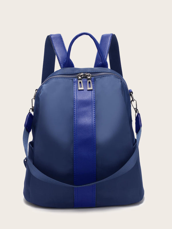 PU Panel Backpack With Detachable Backpack