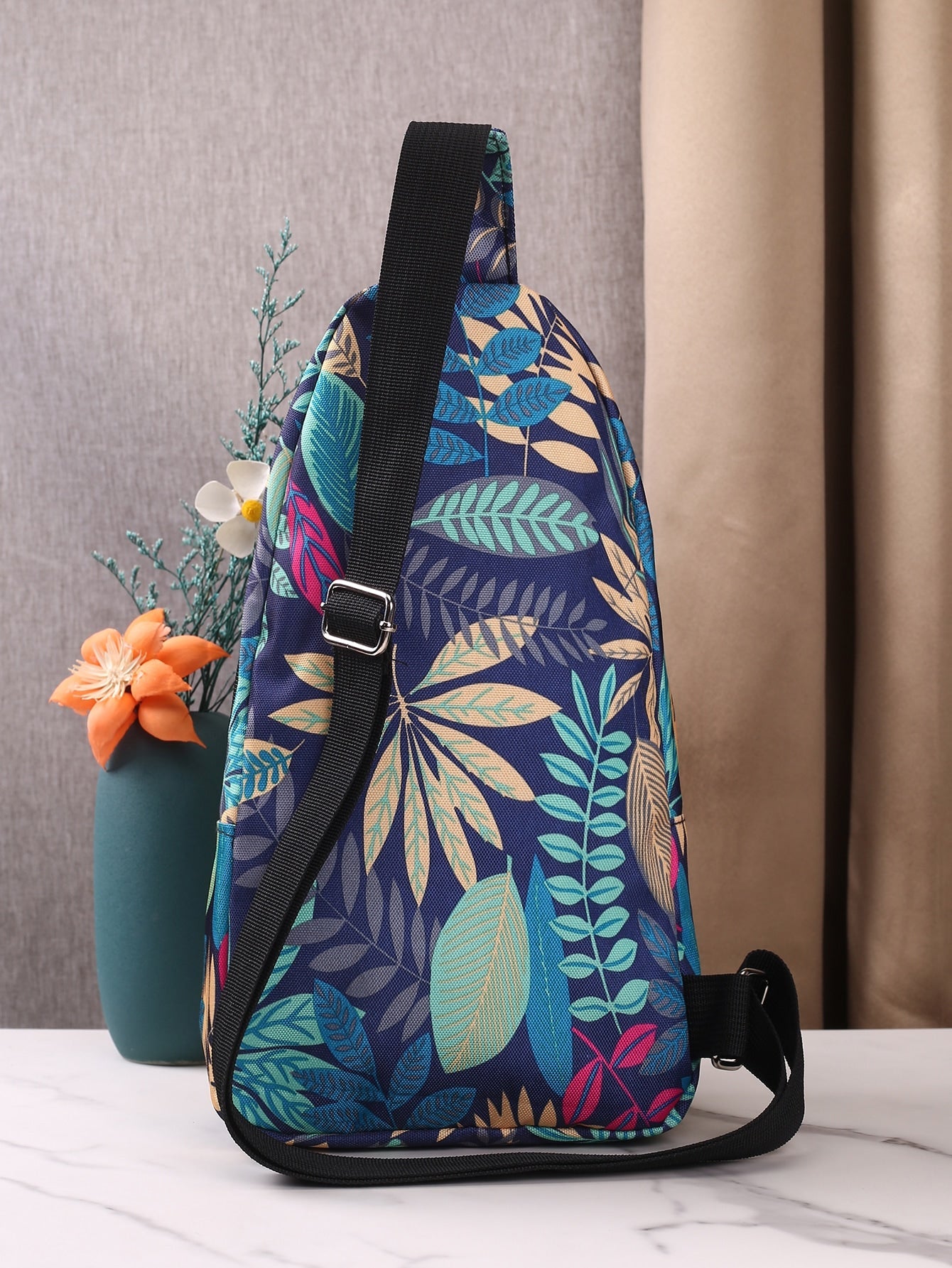 Plant Print Sling Bag