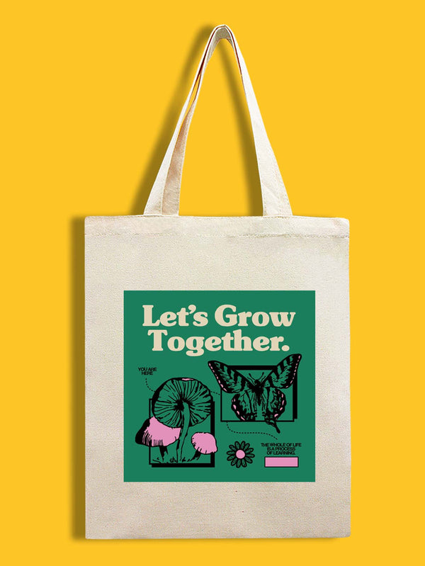 Letter & Animal Graphic Shopper Bag