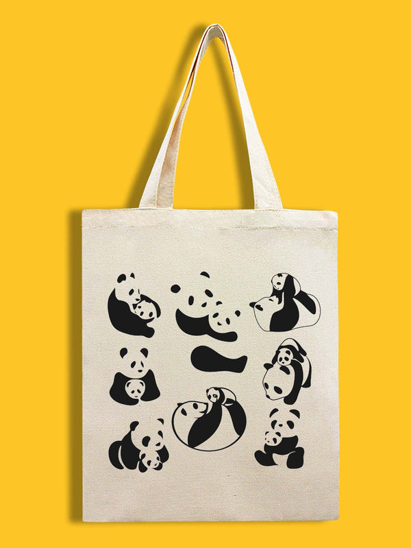 Cartoon Panda Graphic Shopper Bag