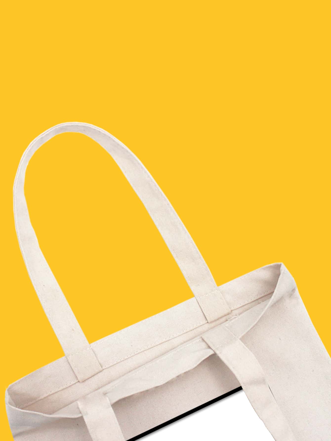 Minimalist Figure Graphic Color Block Shopper Bag